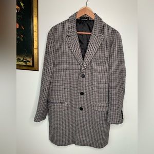 CALVIN KLEIN MEN’s PEAK LAPEL LONG COAT